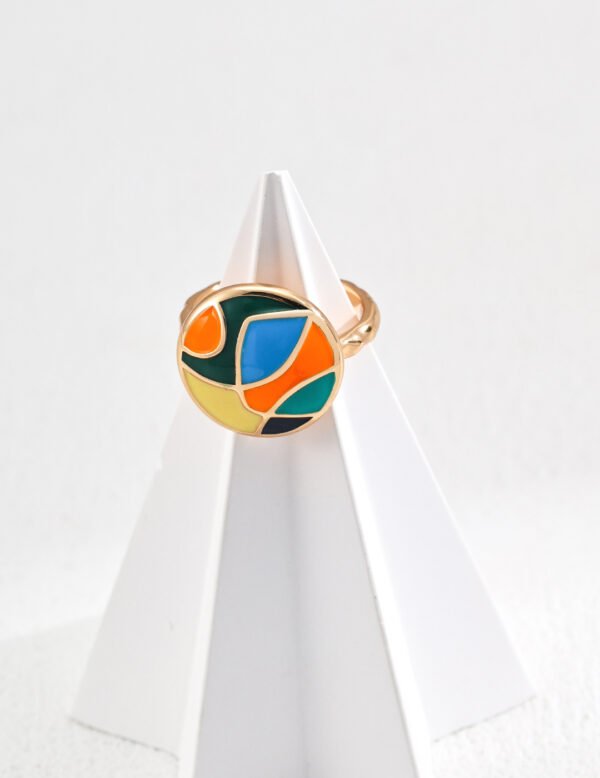 S925 Sterling Silver Enamel Ring