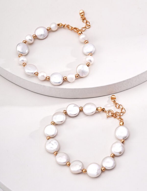 Baroque Button Pearl Bracelet - Image 4