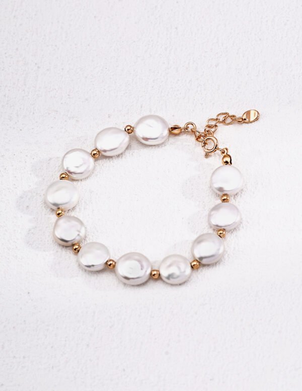 Baroque Button Pearl Bracelet - Image 2