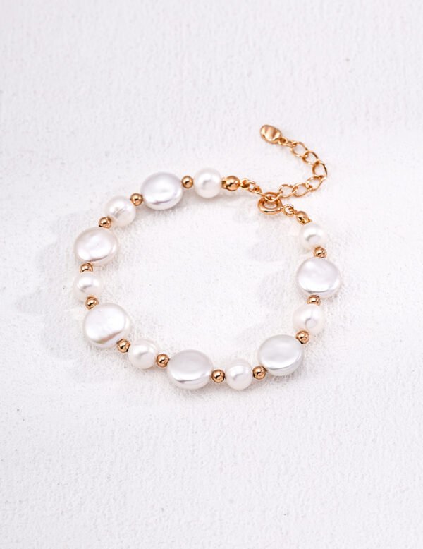 Baroque Button Pearl Bracelet - Image 3