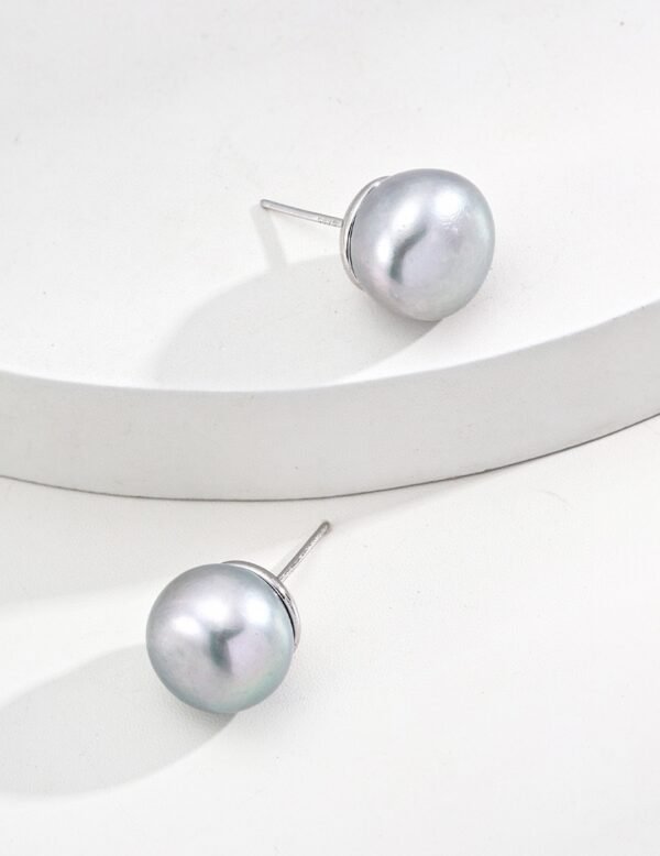 Sterling Silver Pearl Stud Earrings - Image 9