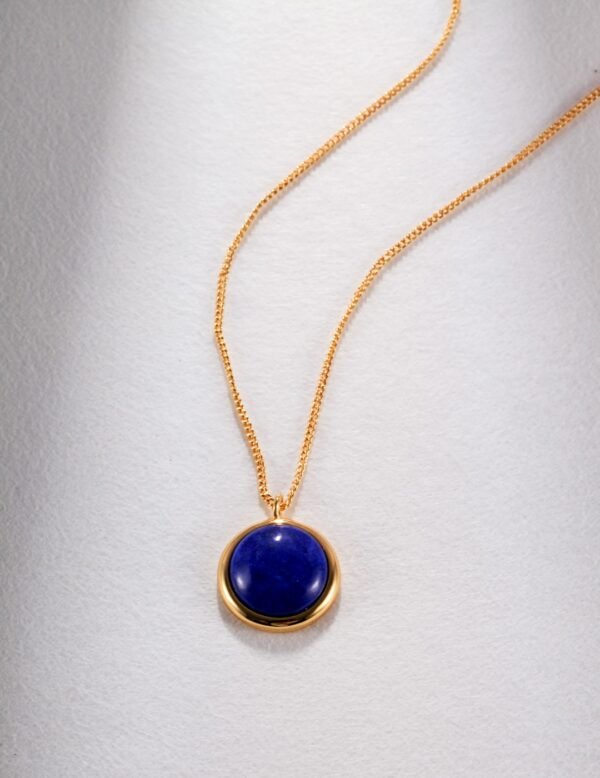 S925 Sterling Silver Lapis Lazuli Necklace Set - Image 3